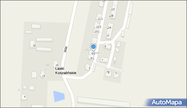 Laski Koszalińskie, Laski Koszalińskie, 6/2, mapa Laski Koszalińskie
