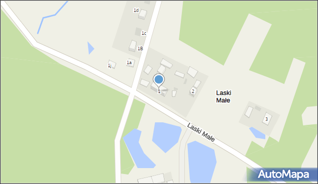 Laski Małe, Laski Małe, 1, mapa Laski Małe