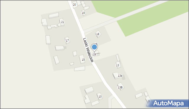Laski Wałeckie, Laski Wałeckie, 14, mapa Laski Wałeckie