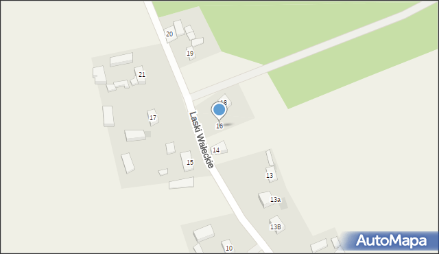Laski Wałeckie, Laski Wałeckie, 16, mapa Laski Wałeckie