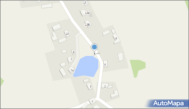 Laski Wałeckie, Laski Wałeckie, 5, mapa Laski Wałeckie