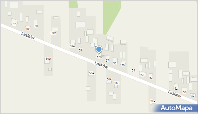 Lasków, Lasków, 57A, mapa Lasków