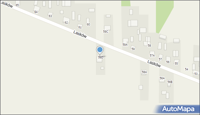 Lasków, Lasków, 59D, mapa Lasków