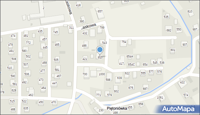 Laskowa, Laskowa, 910, mapa Laskowa