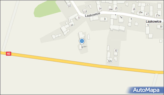 Laskowice, Laskowice, 9, mapa Laskowice
