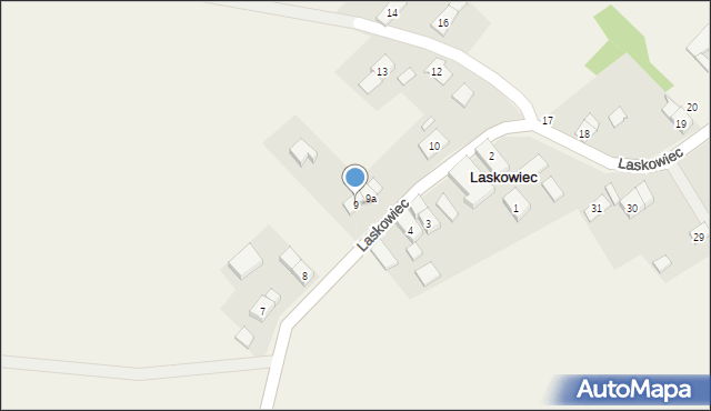 Laskowiec, Laskowiec, 9, mapa Laskowiec