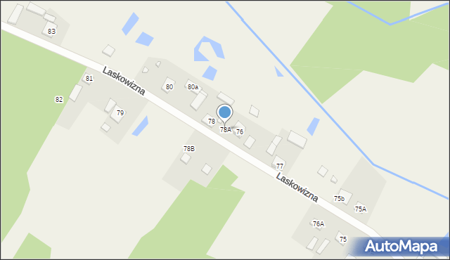 Laskowizna, Laskowizna, 78A, mapa Laskowizna