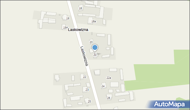 Laskowizna, Laskowizna, 21, mapa Laskowizna