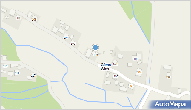 Laskówka, Laskówka, 105, mapa Laskówka