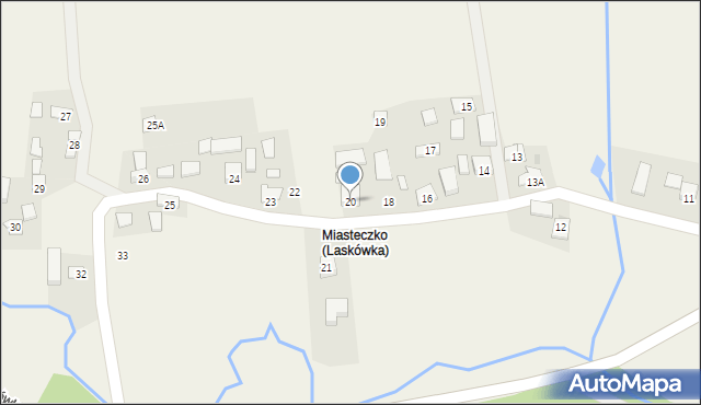 Laskówka, Laskówka, 20, mapa Laskówka