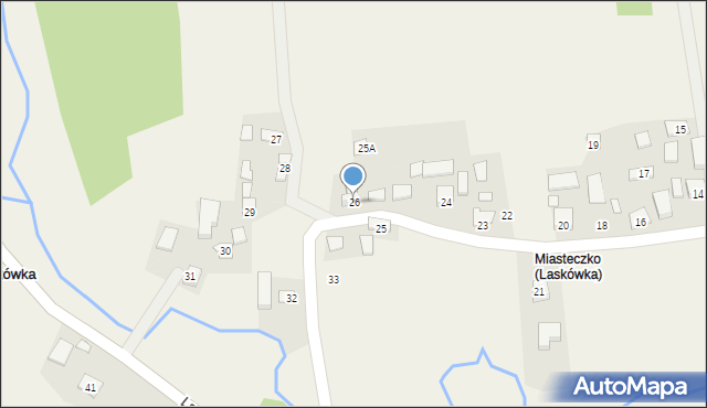 Laskówka, Laskówka, 26, mapa Laskówka
