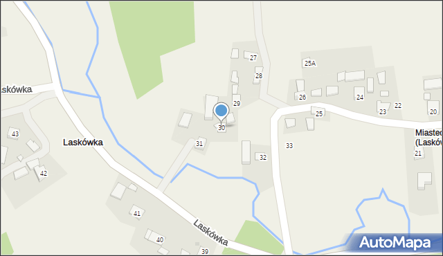 Laskówka, Laskówka, 30, mapa Laskówka
