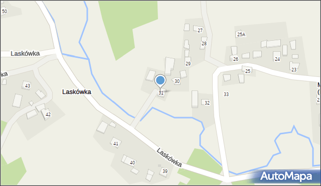 Laskówka, Laskówka, 31, mapa Laskówka