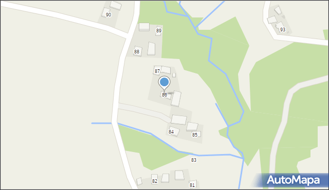 Laskówka, Laskówka, 86, mapa Laskówka