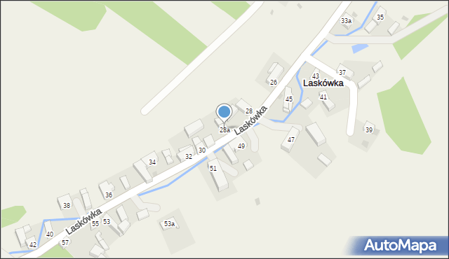 Laskówka, Laskówka, 28a, mapa Laskówka