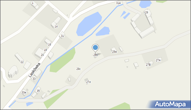 Laskówka, Laskówka, 29b, mapa Laskówka