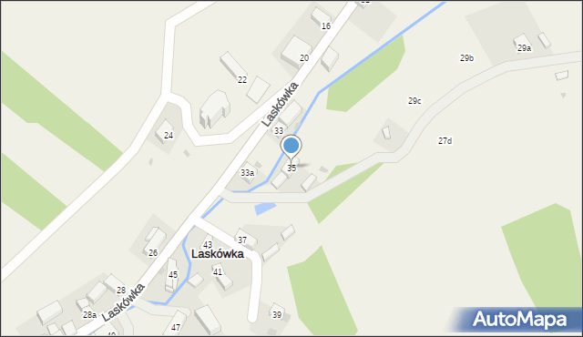 Laskówka, Laskówka, 35, mapa Laskówka