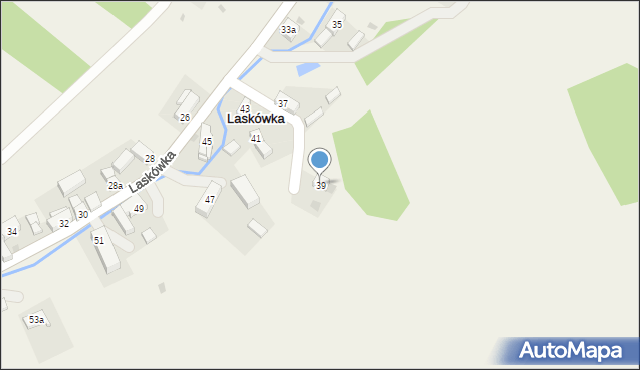 Laskówka, Laskówka, 39, mapa Laskówka