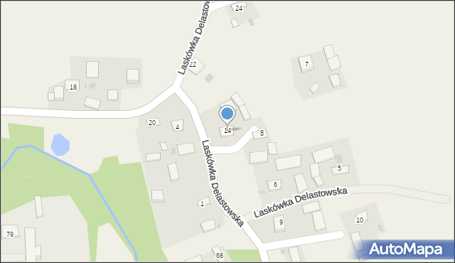 Laskówka Delastowska, Laskówka Delastowska, 14, mapa Laskówka Delastowska