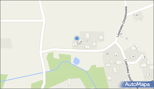 Laskówka Delastowska, Laskówka Delastowska, 18a, mapa Laskówka Delastowska