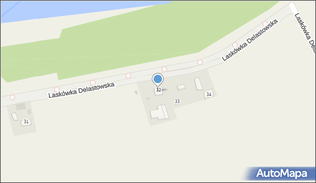 Laskówka Delastowska, Laskówka Delastowska, 32, mapa Laskówka Delastowska