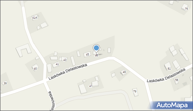 Laskówka Delastowska, Laskówka Delastowska, 46, mapa Laskówka Delastowska