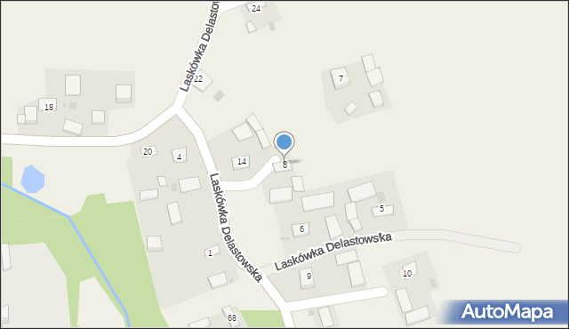 Laskówka Delastowska, Laskówka Delastowska, 8, mapa Laskówka Delastowska