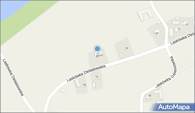 Laskówka Delastowska, Laskówka Delastowska, 80, mapa Laskówka Delastowska