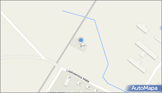 Laskownica Mała, Laskownica Mała, 16, mapa Laskownica Mała