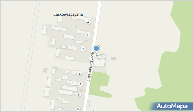 Laskowszczyzna, Laskowszczyzna, 9, mapa Laskowszczyzna