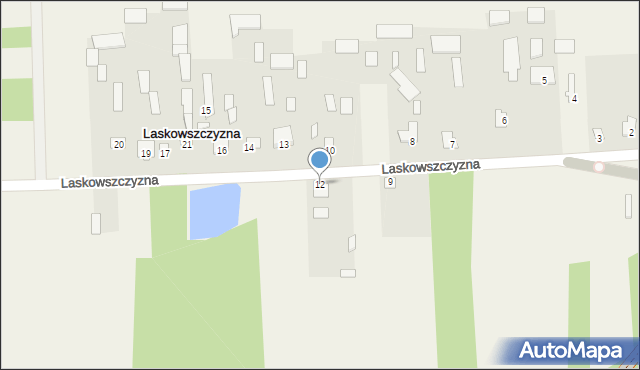 Laskowszczyzna, Laskowszczyzna, 12, mapa Laskowszczyzna