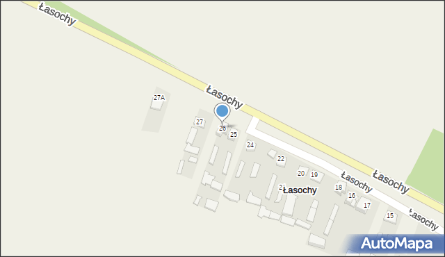 Łasochy, Łasochy, 26, mapa Łasochy