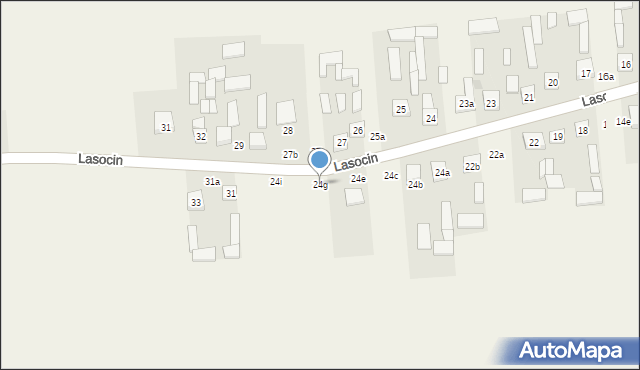 Lasocin, Lasocin, 24g, mapa Lasocin