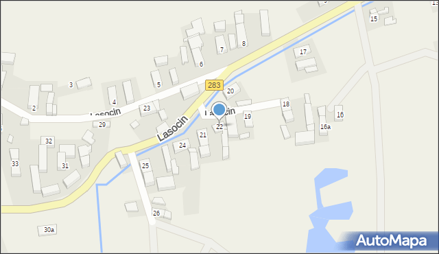 Lasocin, Lasocin, 22, mapa Lasocin