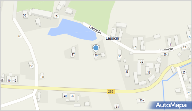 Lasocin, Lasocin, 36, mapa Lasocin