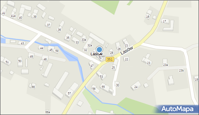 Lasów, Lasów, 31, mapa Lasów