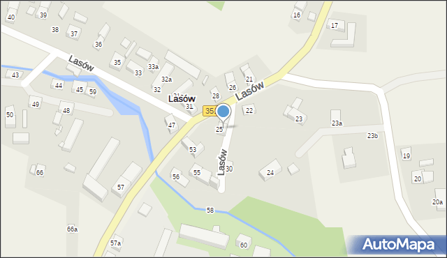 Lasów, Lasów, 54, mapa Lasów