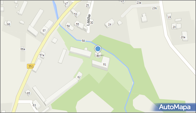 Lasów, Lasów, 60, mapa Lasów