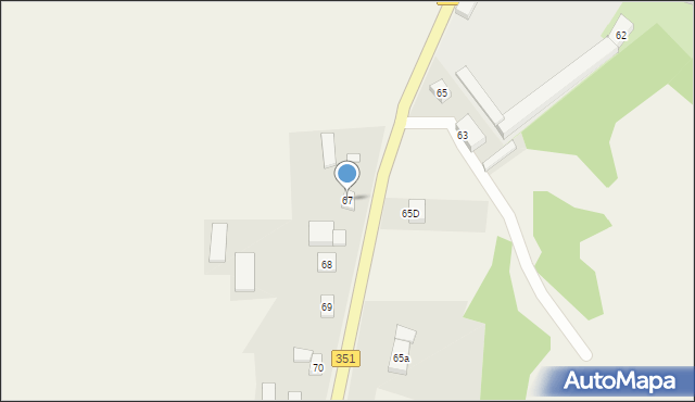 Lasów, Lasów, 67, mapa Lasów