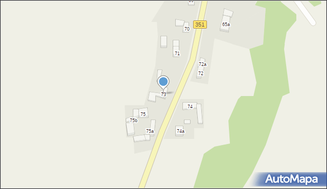 Lasów, Lasów, 73, mapa Lasów