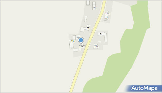 Lasów, Lasów, 75a, mapa Lasów