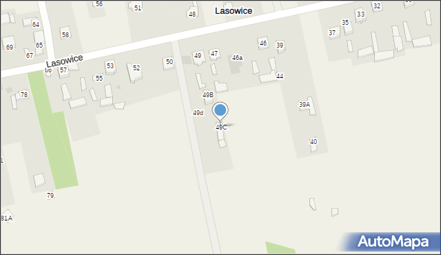 Lasowice, Lasowice, 49C, mapa Lasowice