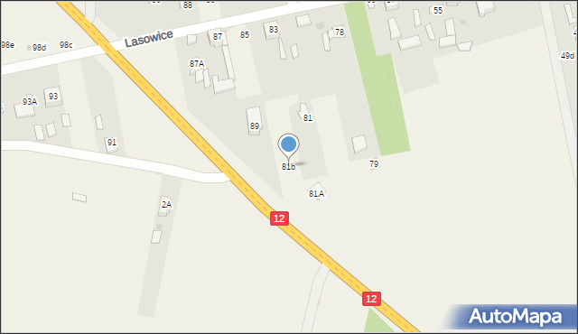 Lasowice, Lasowice, 81b, mapa Lasowice