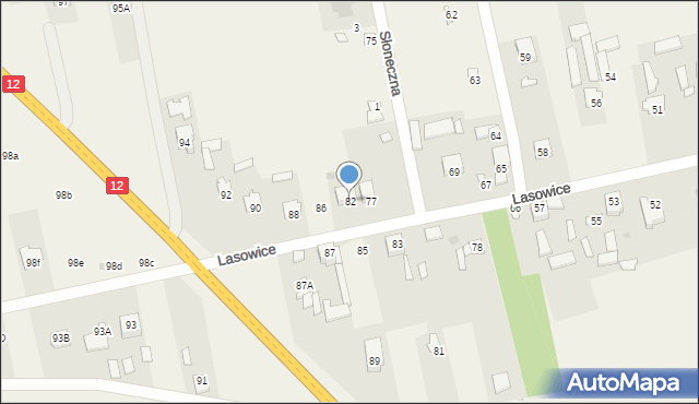 Lasowice, Lasowice, 82, mapa Lasowice
