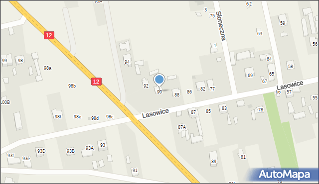 Lasowice, Lasowice, 90, mapa Lasowice