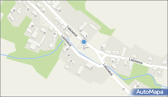 Lasowice, Lasowice, 11, mapa Lasowice