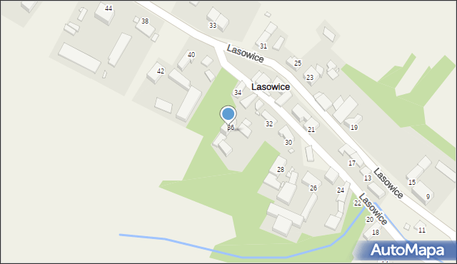 Lasowice, Lasowice, 36a, mapa Lasowice