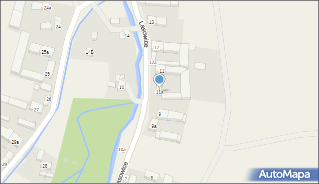 Lasowice, Lasowice, 11a, mapa Lasowice