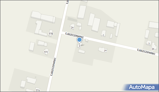 Łaszczewiec, Łaszczewiec, 1, mapa Łaszczewiec