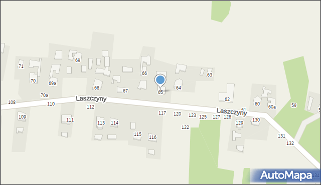 Laszczyny, Laszczyny, 65, mapa Laszczyny